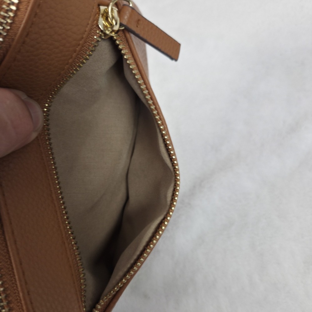 Nanette Lepore Women's Brown Pebbled Faux Leather Zipper Wallet - Picture 4 of 10